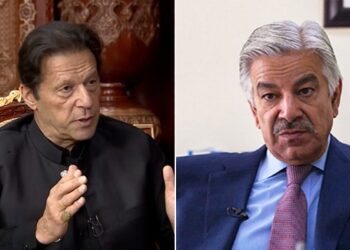 خواجہ آصف کے ہرجانے کے کیس کی سماعت میں ویڈیو لنک کے ذریعے عمران خان کی عدالت میں حاضری ۔