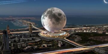 فلک بوس عمارتوں کے جلو میں چاند اب دبئی کی سر زمین پر اترنے کو تیار!